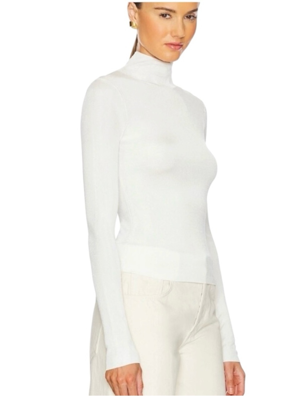 REVOLVE L’academie NWT Sydni Knit Top Ivory Size Medium - Picture 3 of 5